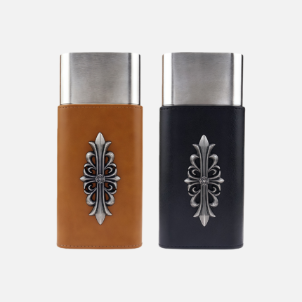 Luxury Leather Cigar Case – Vintage Cross Design Portable Holder