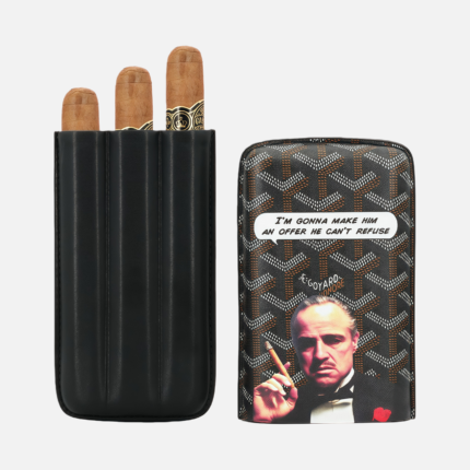 Godfather 3-Pack Portable Cigar Case Leather Cover