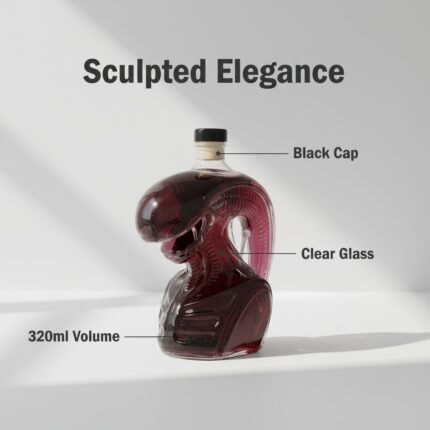 Alien-shaped wine bottle