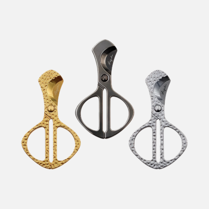 Hammered Stainless Steel Cigar Cutter – Precision Double Blade Design