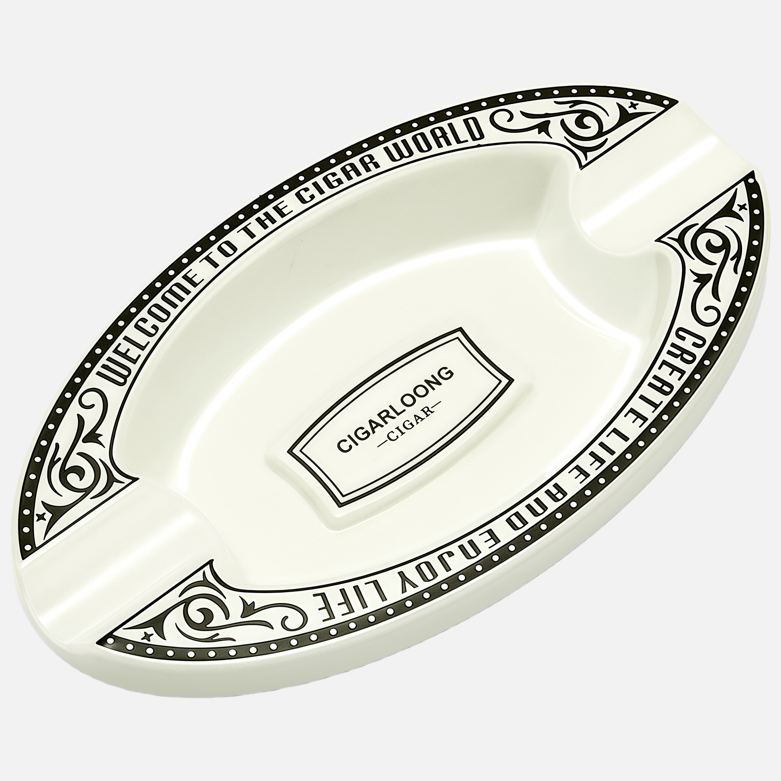 Ceramic Cigar Ashtray – Classic Oval Design - Image 2