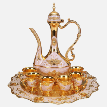 European-style vintage light luxury exquisitely carved court-style wine set