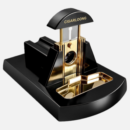 Luxury Desk Cigar Cutter – Premium Guillotine with Stand